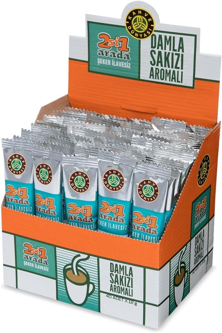 Kahve Dünyası 40'lı 2'si 1 Arada Damla Sakızı Aromalı Hazır Kahve