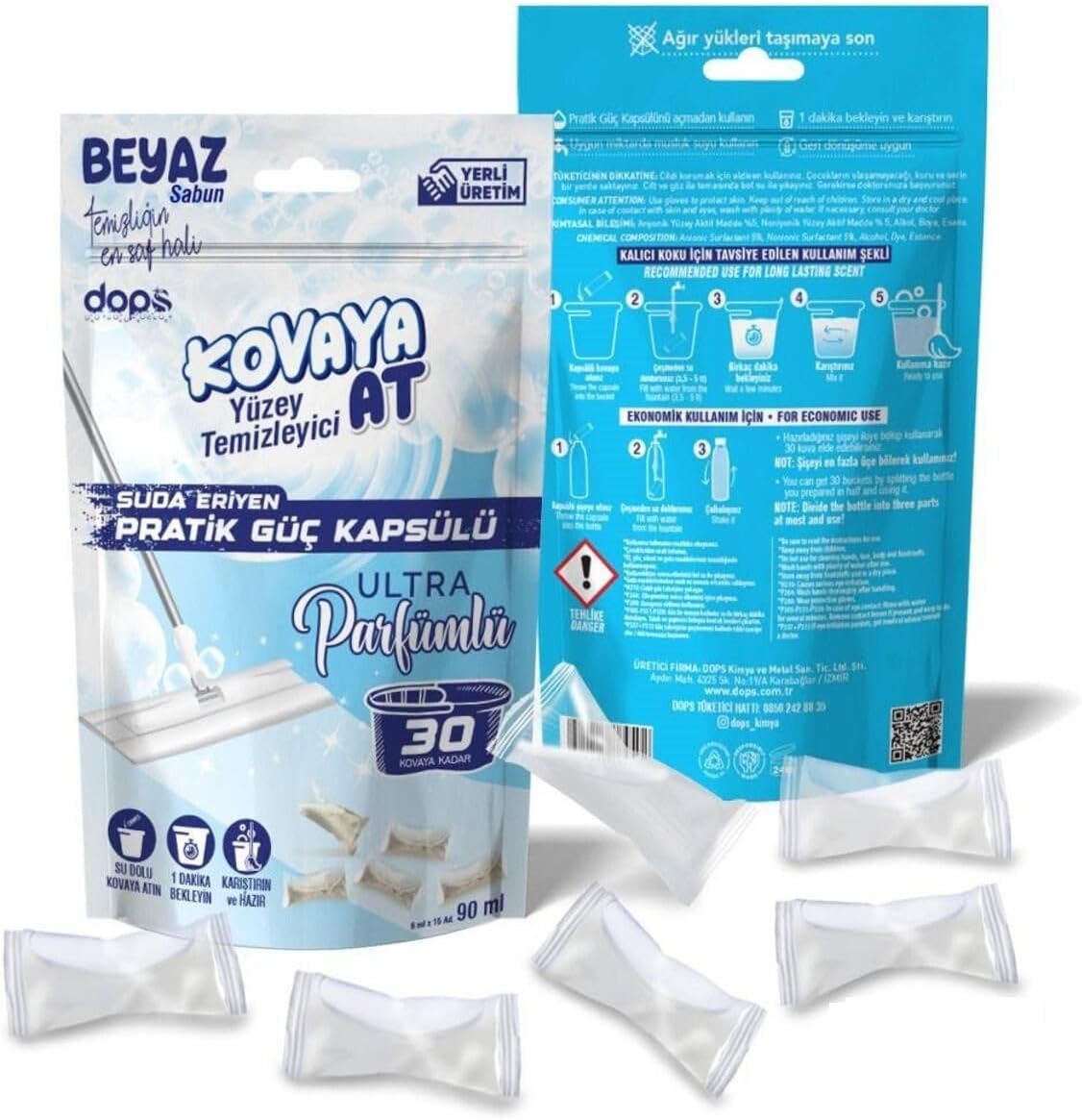 Dops Yüzey Temizleme Kapsülü 15 Beyaz Sabun