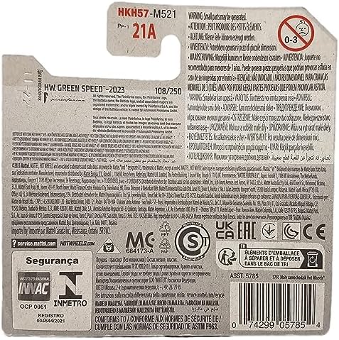 - Automobili Pininfarina Pattista - HW Green Speed 5/10 - HKH57 - Short Card - siyah - Mattel 2023