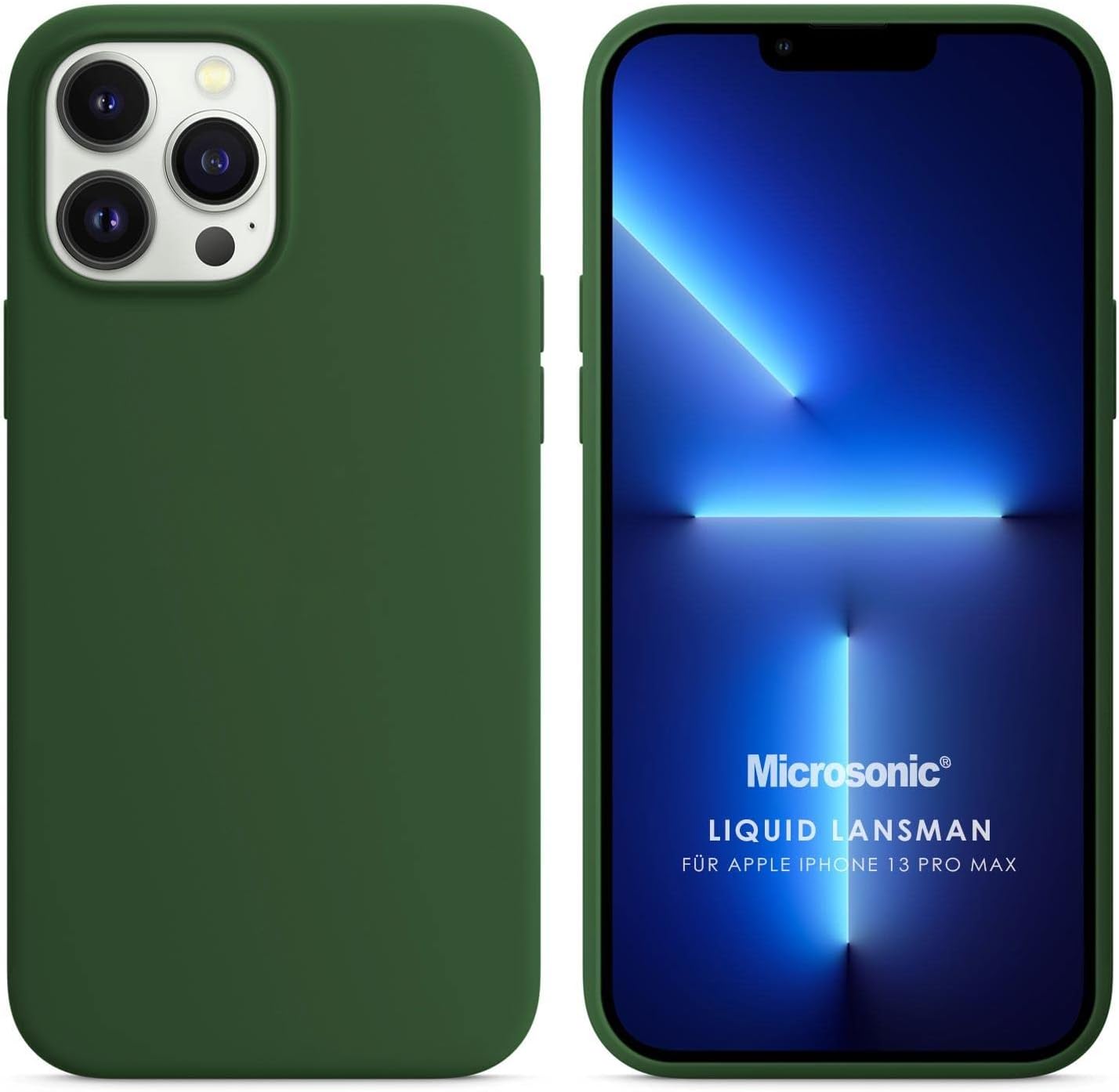13 Pro Max için Kılıf Lansman Silikon Koyu Yeşil [ 13 Pro Max ile Uyumlu Kılıf - Koyu Yeşil]