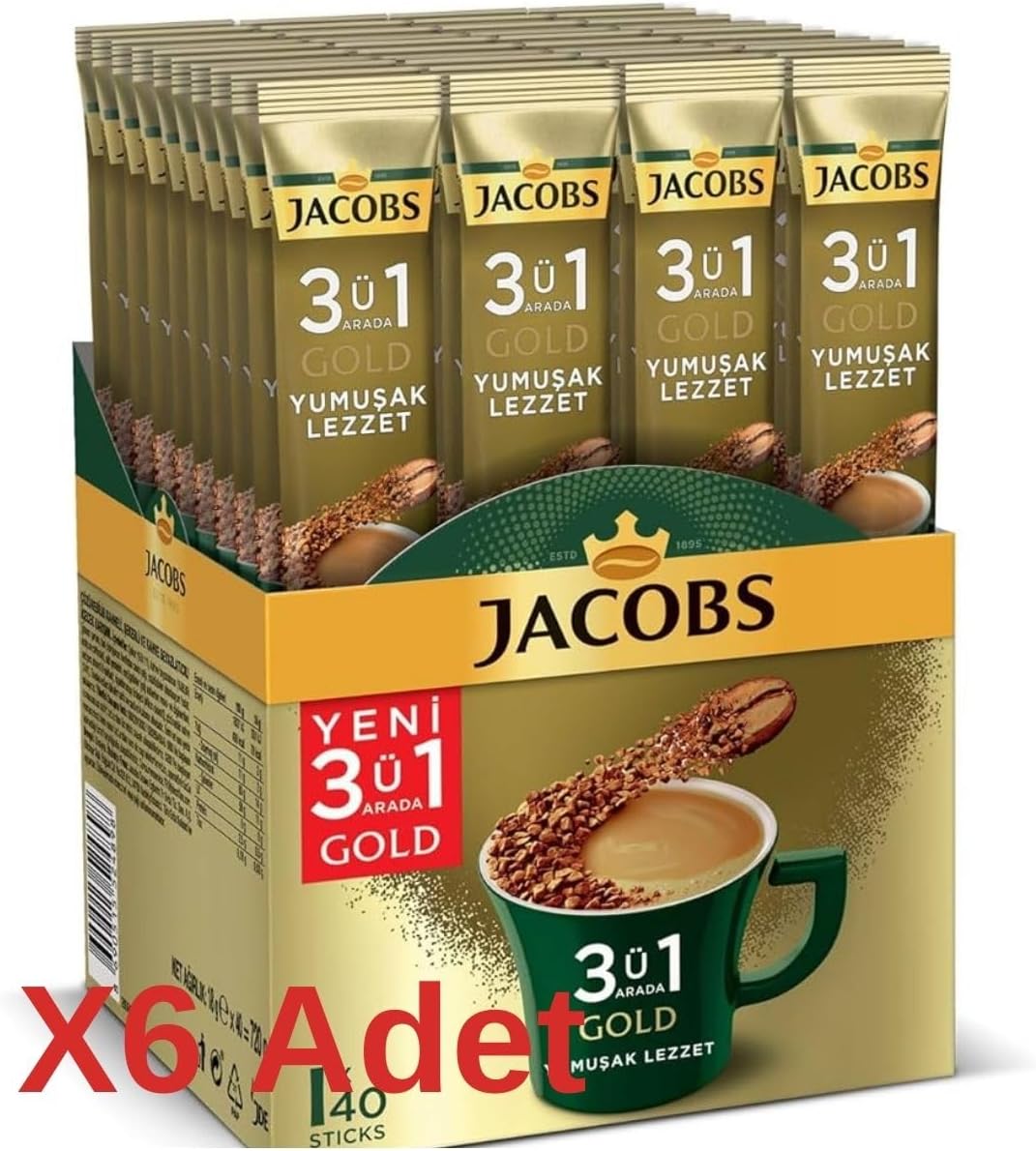 Jacobs 3in1 Yumuşak 40 Adet 18 g x 6 Paket