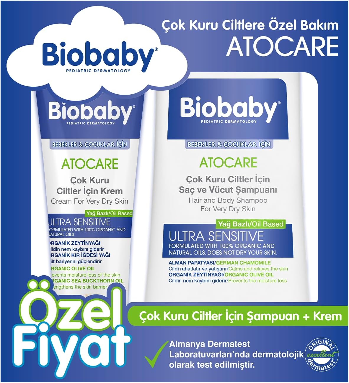 Biobaby Kuru Ve Atopik Ciltler İçin Şampuan Ve Krem