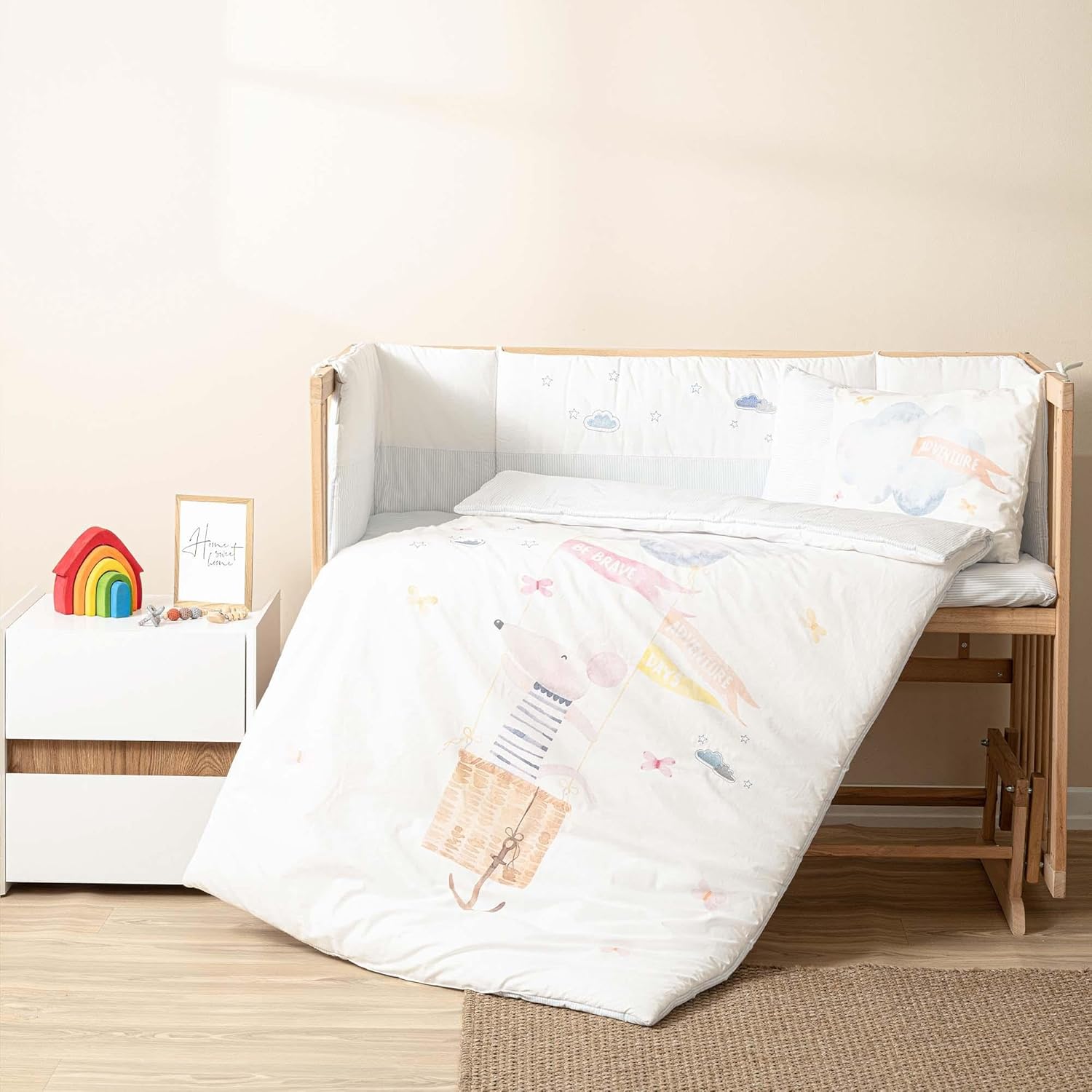 Soley | |%100 Pamuklu Bebek Uyku Seti Mavi