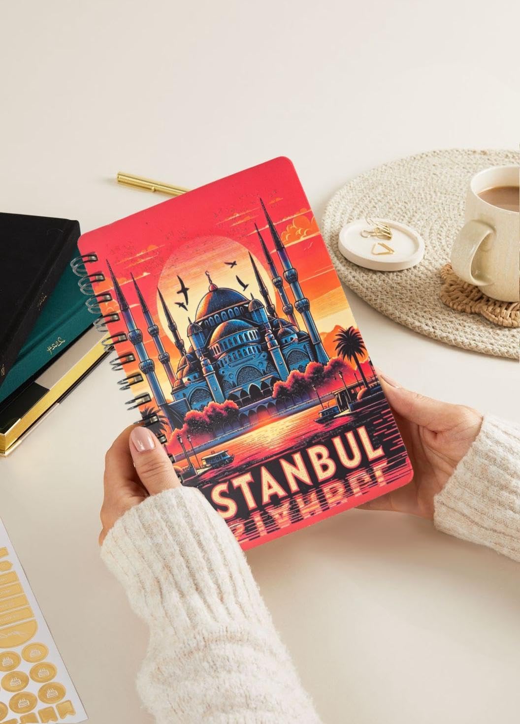 Mia Simli Defter İstanbul A5 Yeni Yıl Çizgisiz Spiralli 14x21 cm Sultanahmet Camii