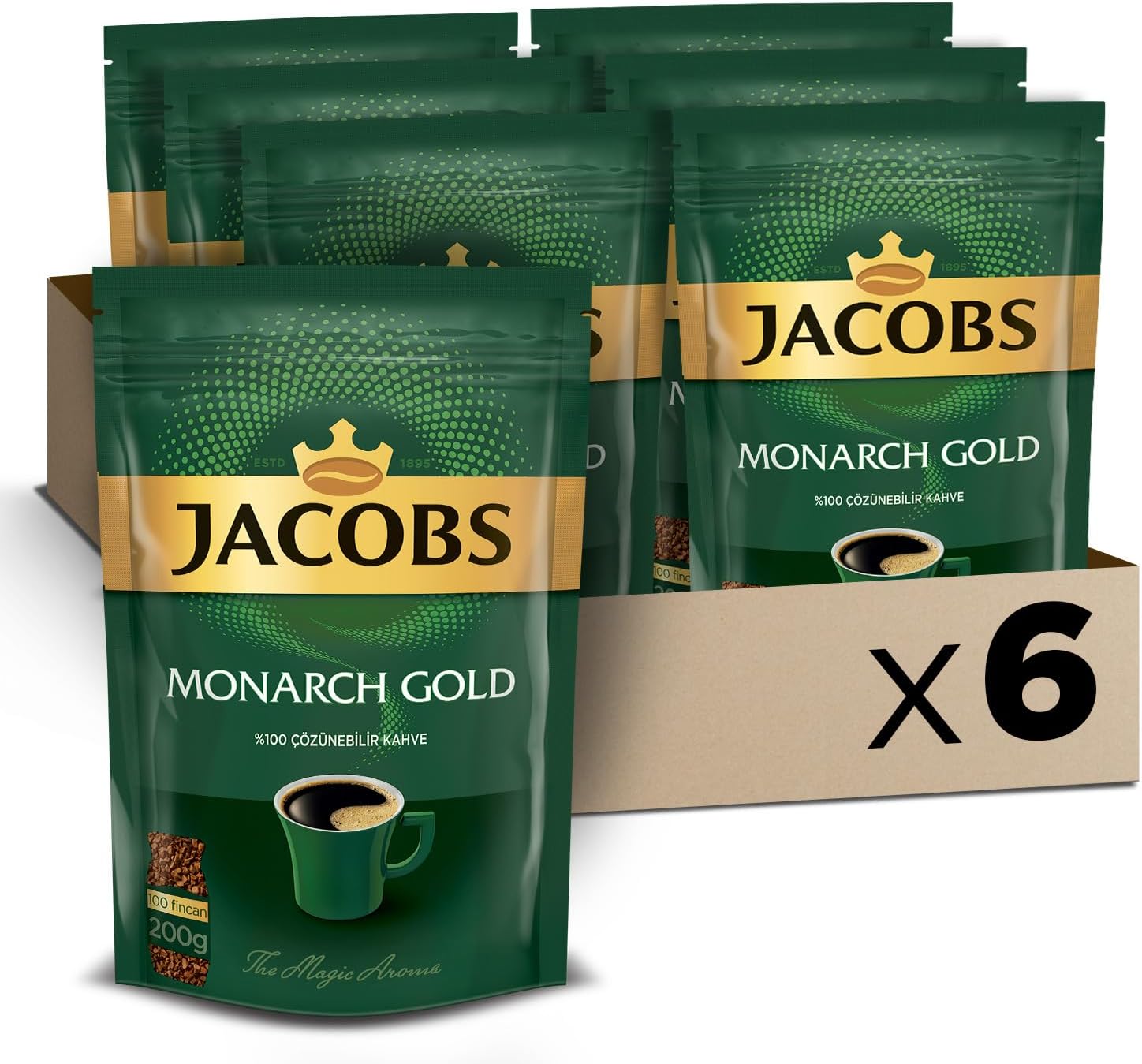 Jacobs Monarch Gold 200 gr x 6 Paket