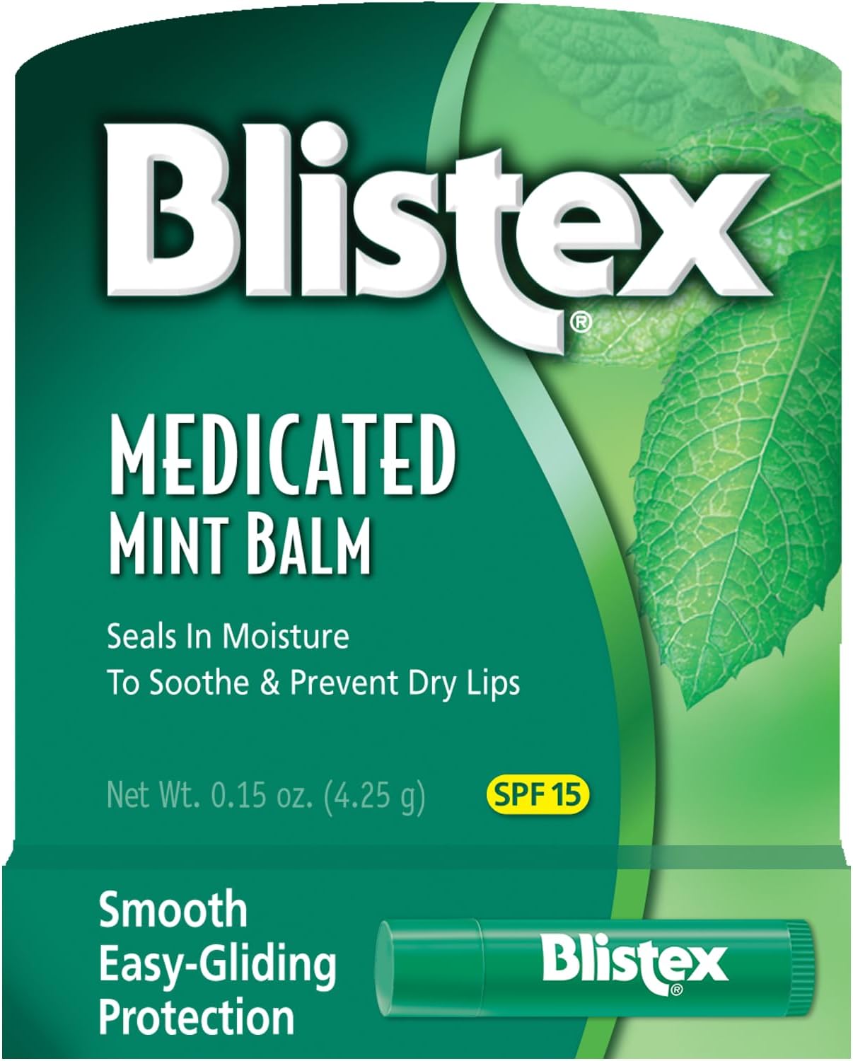 Blistex Medicated Mint Lip Balm, 0.15 Ounce (Pack of 24) – Prevent Dryness & Chapping, SPF 15 Sun Protection, Seals in Moisture, Hydrating Lip Balm, Easy Glide Formula for Full Coverage