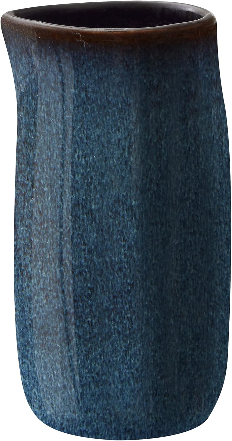 Süt güğümü seramikten süt kabı, 200 ml, koyu mavi/siyah