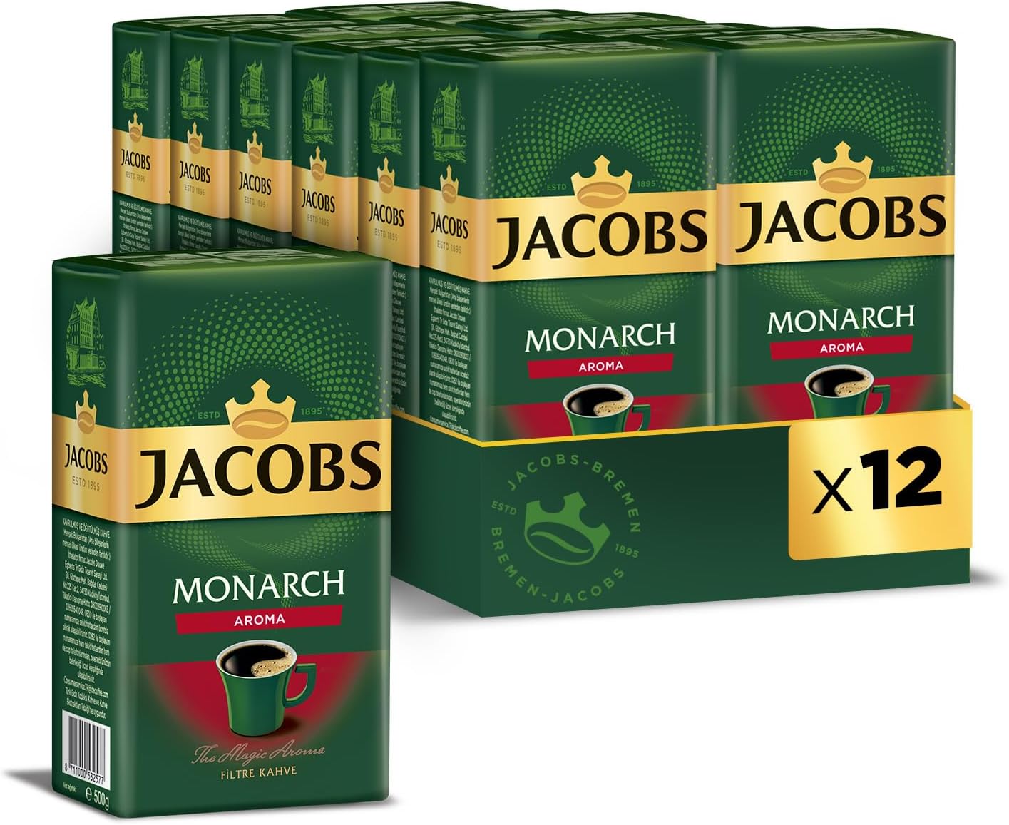 Jacobs Monarch Aroma Filtre Kahve 500 g x 12 Paket