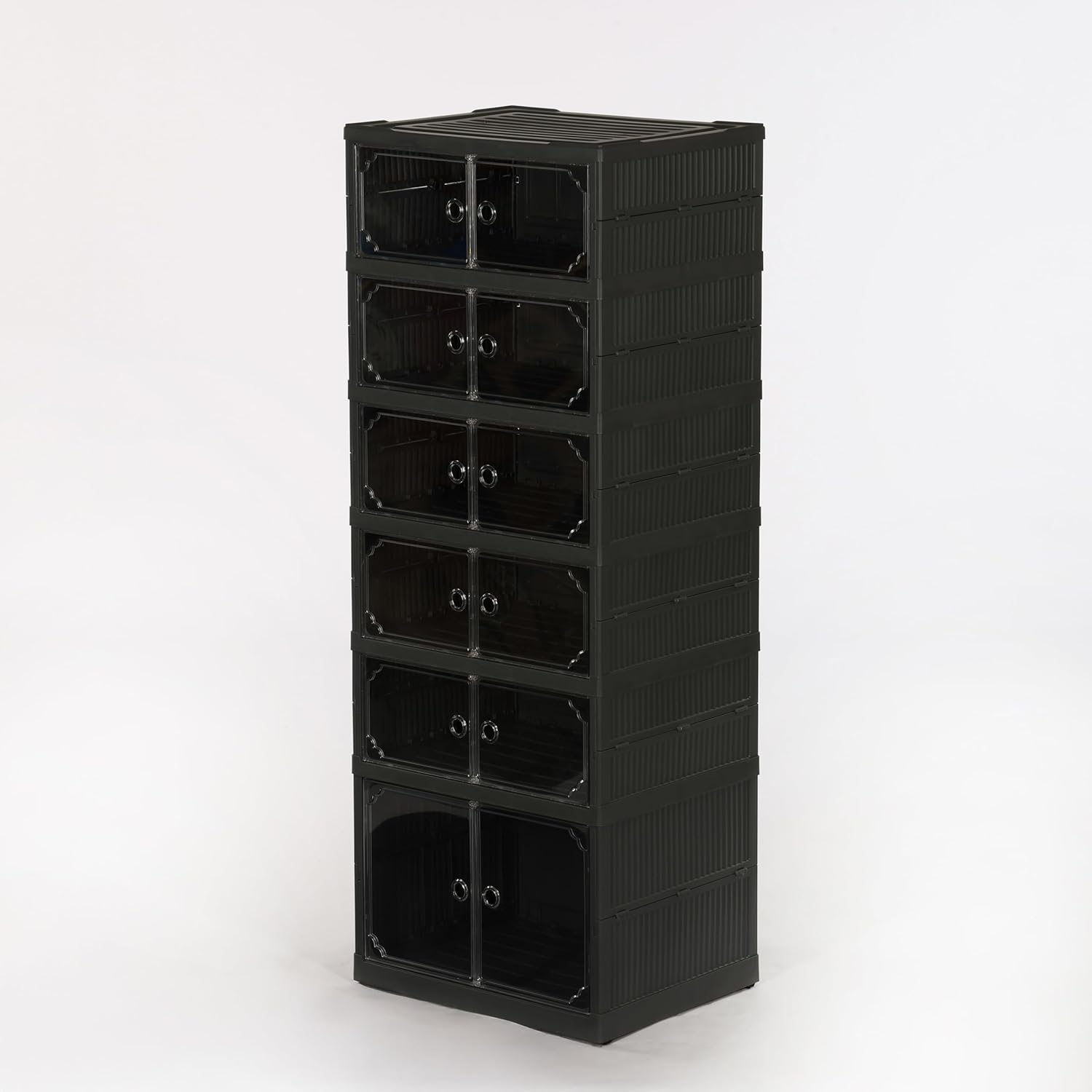 6 Raflı Çok Amaçlı, Geniş, Katlanabilir Dolap, ve Raf, Gri (Gri)