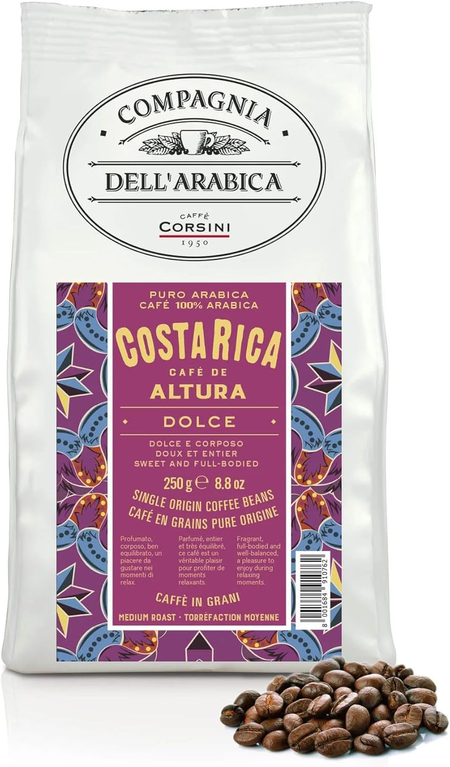 CAFFÈ CORSINI 1950 Kosta Rika Altura%100 Arabica Çekirdek Kahve 250GR