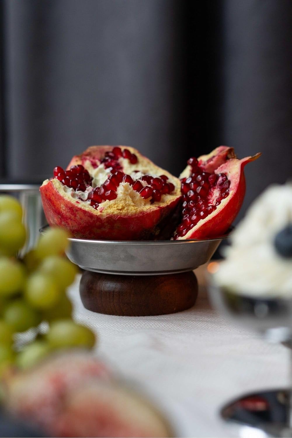 & Ahşap Ayaklı 15,5 Cm Çerez Meyve Kuruyemiş Sunum Kase Stand