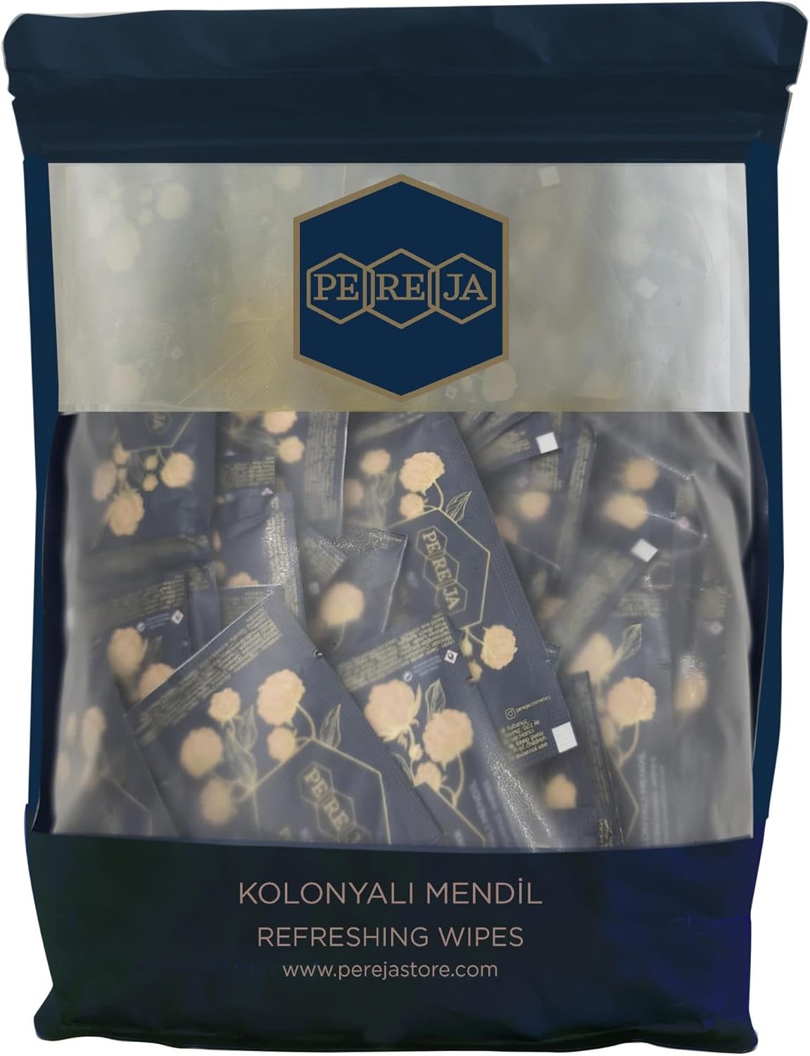 Pereja Kolonyalı Mendil 5x10 Doypack Pudra x 50