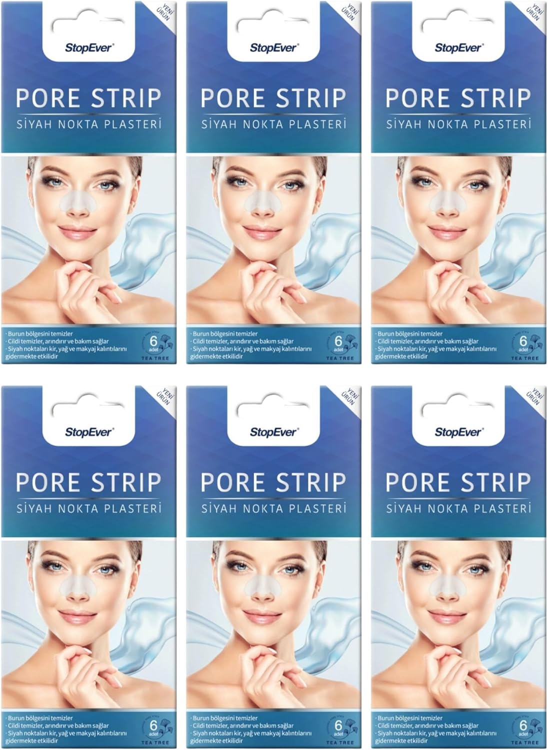 Stopever Pore Strip Siyah Nokta Burun Plasteri (6'Lı)