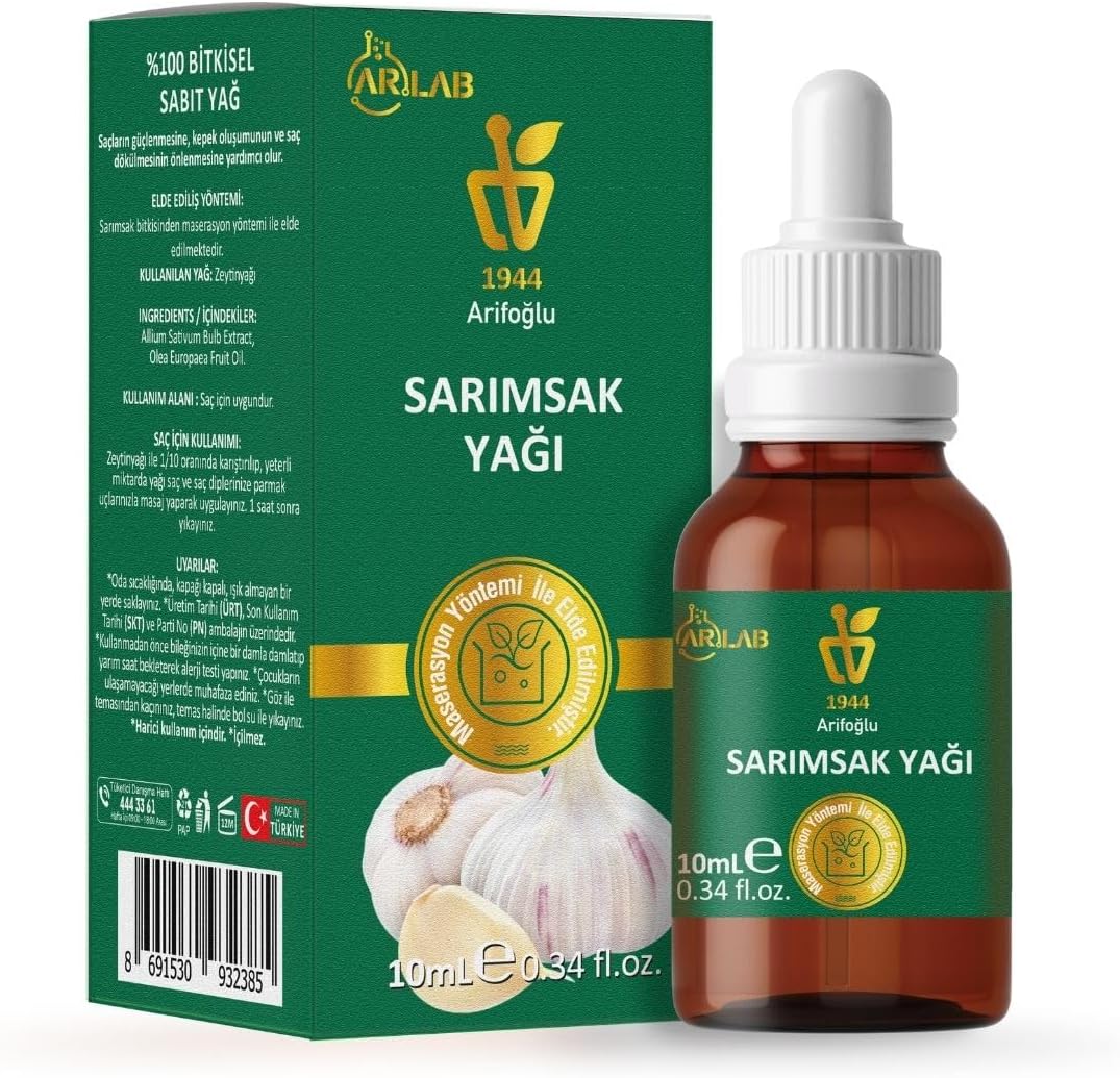 Arifoğlu Sarımsak Yağı 10ml%100 Saf ve Güçlü, Garlic Oil, Arlab Garlic Oil