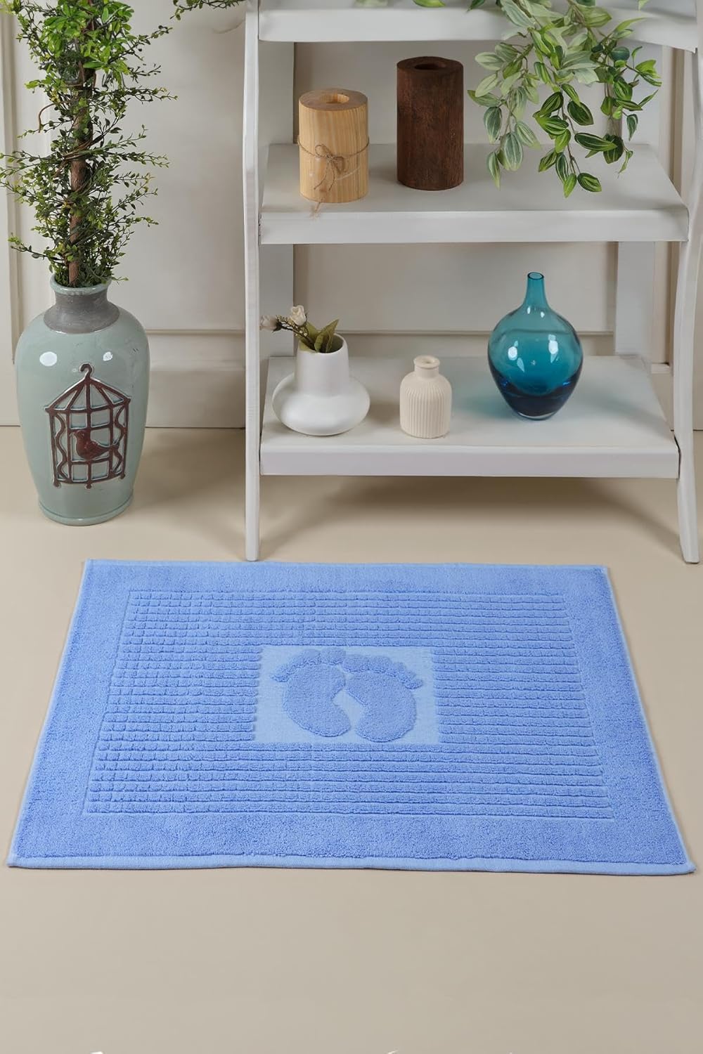 Tekstil Mat | Ayak Havlusu, Banyo Paspası, Havlu Paspas Mavi