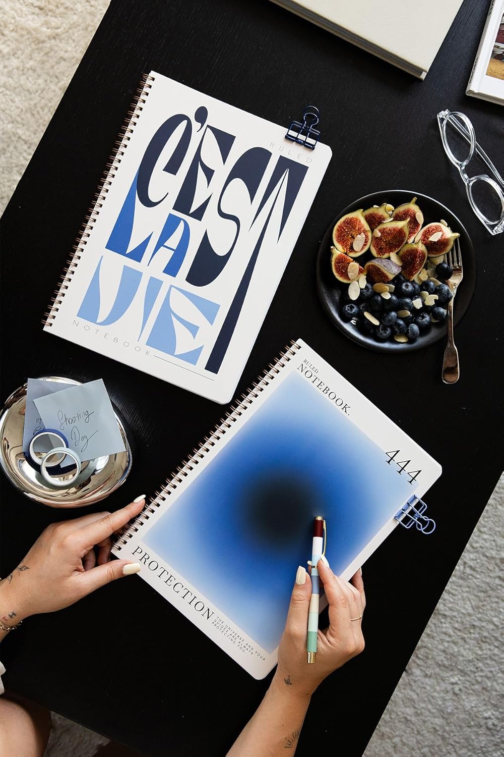 A4 Spiralli Karton Kapak 2’li Set Çizgili Okul Defteri 80 yaprak, Ders Programlı