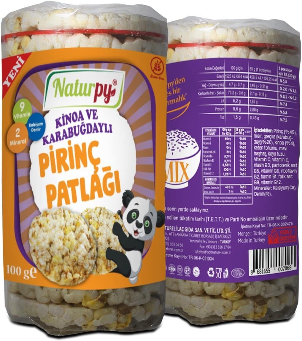 Naturpy Kinoalı & Karabuğdaylı Pirinç Patlağı 100 Gr