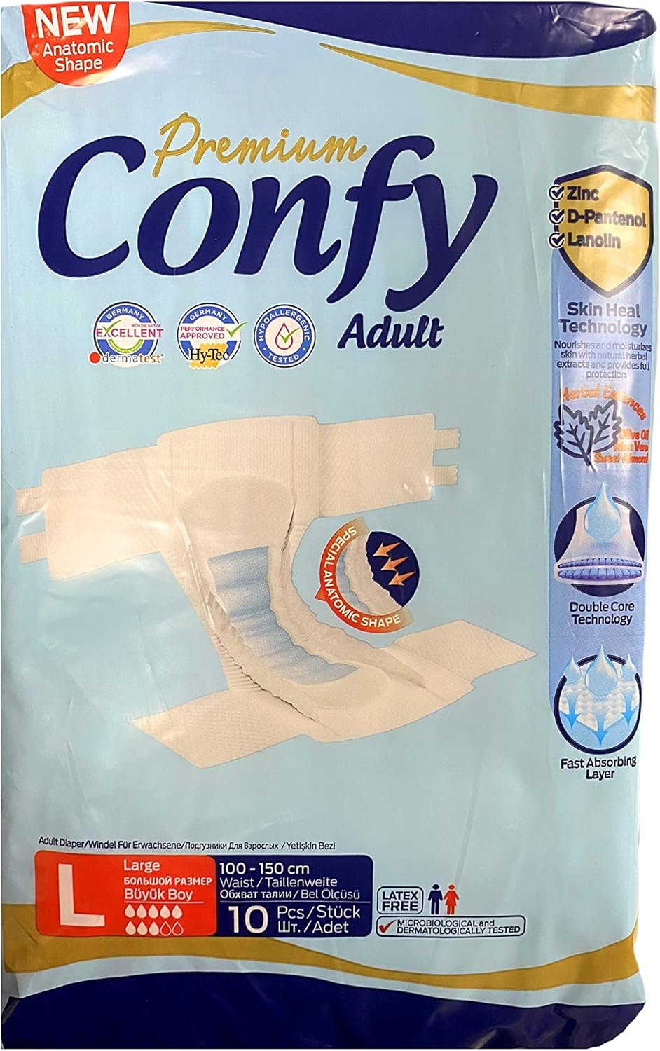 Confy Premium Adult Yetişkin Bezi Large Beden L (1 x 10 adet)