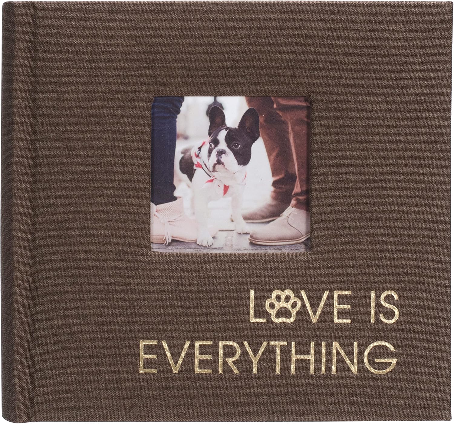 Uluslararası Tasarımlar 1 Up 4x6 is everything Kahverengi Evcil Hayvan Kumaş Fotoğraf Albümü Not Yazma Alanları ile Sert Kapak 7,6 x 7,6 cm Ön Kapak Fotoğraf Cebi