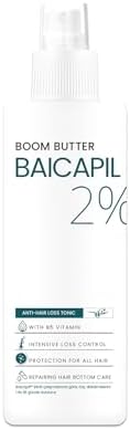Boom Butter Baicapil İçerikli Dökülme Karşıtı Saç Bakım Toniği, Saç Güçlendirici & Yoğun Besleyici, Saç Dökülmesine Karşı Etkili, Bitkisel Kompleks, 150 ML