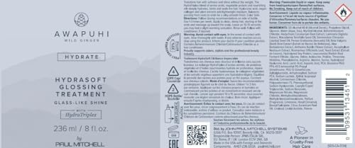 Awapuhi Wild Ginger Paul Mitchell Awg Hydrasoft Glossing Treatment Serum 236 Ml