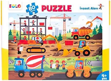 80 Parça Yer Puzzle – İnşaat Alanı