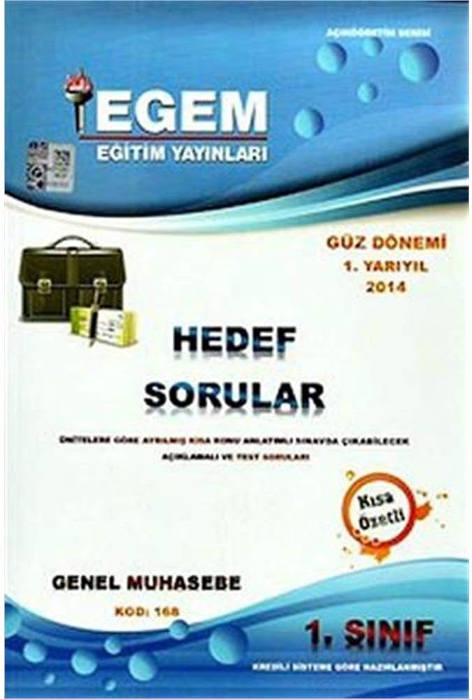 1.Sınıf Genel Muhasebe Hedef Sorular Güz Dönemi 1.Yarıyıl (Kod:168)