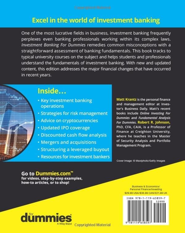 Investment Banking For Dummies