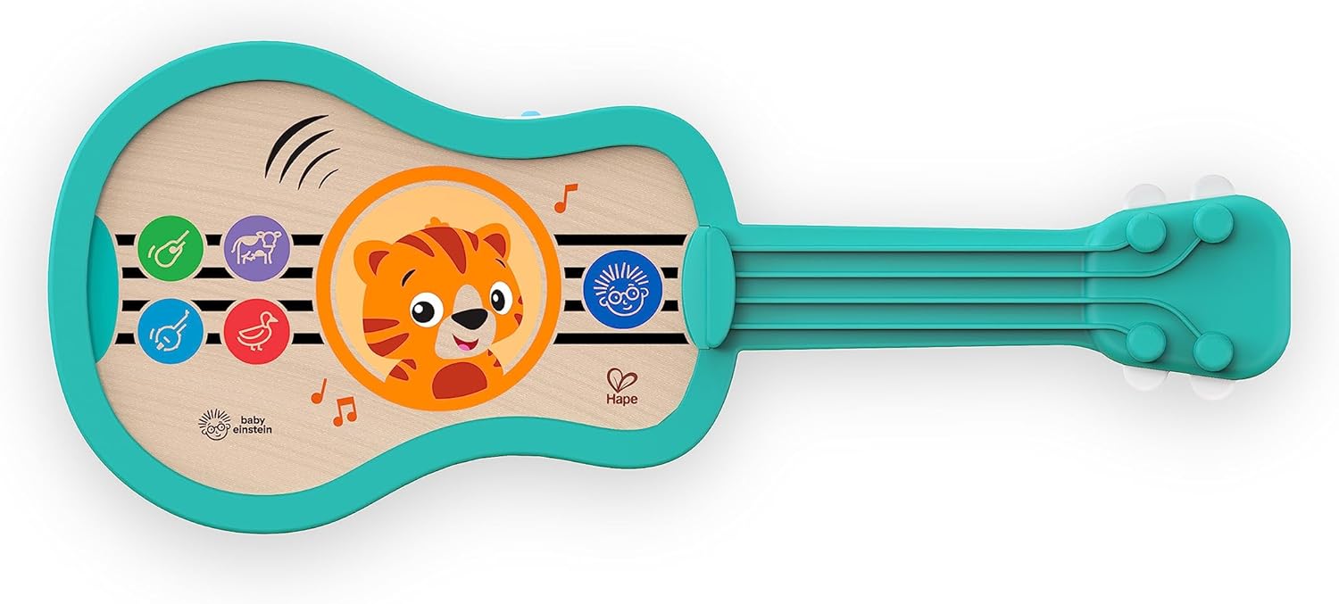 Baby Einstein Dokunmatik Teknolojili Hape Ahşap Ukulele Müzikli Oyuncak Sihirli Dokunmatik Müzik Enstrüman Sesleri ve Hayvan Sesleri 6 Ay ve Üzeri Çok Renkli 1 Adet (1'li Paket)