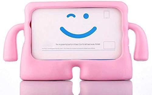 Çocuklar İçin Kılıf Ağır Hizmet Darbeye Dayanıklı Kılıf Çocuklara Dayanıklı Koruyucu Çocuk Kılıfı Standlı (Toz Pembe, A9 Plus X210/Tab S9 X710/S9 FE X510/T870)