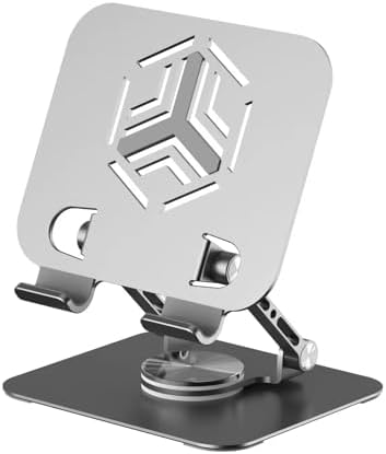 ACL Tablet Standı 360 Derece Dönebilen Tablet Stand Katlanabilir Metal Tablet Tutucu Standı Tablet ve Telefon Tutucu Stant Tablet Tutucu Metal (T125 - Gri)
