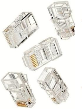 10 Adet Cat5 Cat6 Rj45 8P8C Ethernet İnternet Modem Kablosu Soketi Network Uç (10 Adet)