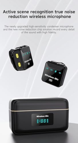 Kablosuz Yaka Mikrofonu – BT 5.2, Çift Mikrofon Desteği, 2.4GHz, ANC/ENC Gürültü Engelleme, 360° Ses Toplama, 20-30m Çekim Mesafesi, Taşınabilir Şarj Kutulu | SX22