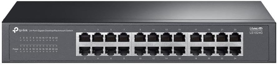 LS1024G | 24 Port Gigabit Switch | Masaüstü & Rackmount | Tak ve Çalıştır | QoS Desteği | Enerji Verimli | Sessiz Fansız Tasarım | Metal Kasa | 10/100/1000 Mbps