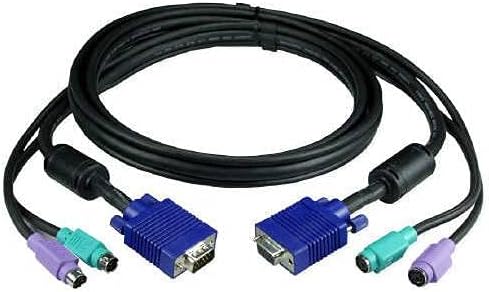 PS2 KVM SWITCH Kablosu Dişi Erkek VGA Erkek PS2