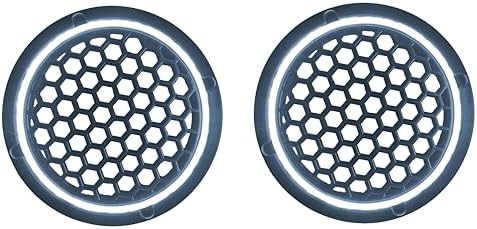 Neon Işıklı 16 cm Hoparlör ve Midrange Kapağı - 2 Adet - Beyaz