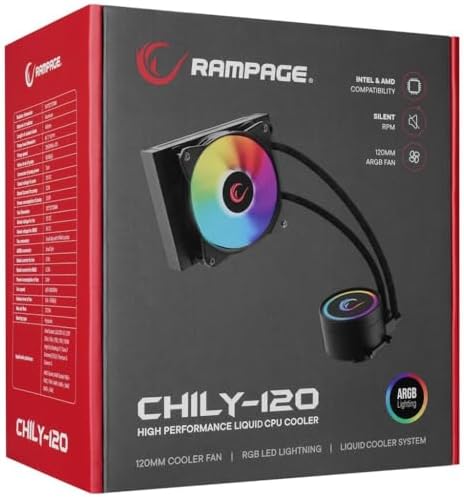 CHILY-120 72CFM 1800RPM 12cm ARGB Fan Intel/Amd 120mm Su Soğutmalı CPU Fan