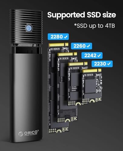 USB 10Gbps M.2 NVMe & SATA SSD Harici Kutu, Toolless Tasarım, Alüminyum Soğutuculu Enclosure, 2230–2280 Uyumlu, 4TB Destekli Yüksek Hızlı SSD Dönüştürücü | 1187