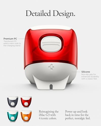 ile Uyumlu Saat Standı C1 Dayanıklı Silikon Malzeme Ruby iMac Tasarım Stand - AMP09341