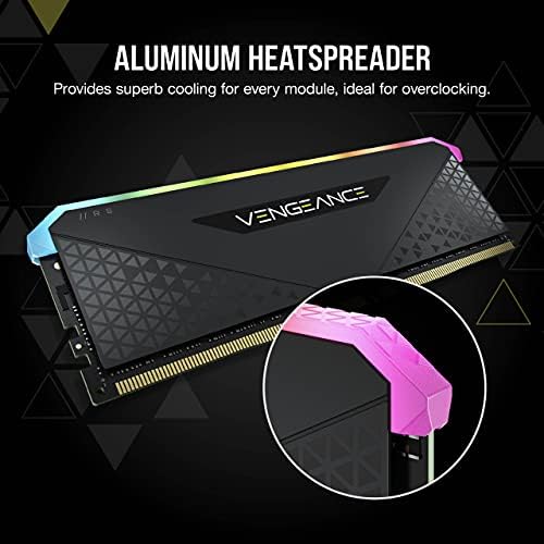 Vengeance RGB RS 16 GB (1 x 16 GB) DDR4 3.200MHz C16 Bellek (Dinamik RGB Aydınlatma, Intel ve AMD 300/400/500 Serisi ile Uyumlu) Siyah