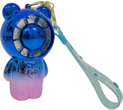 Mini Fan Ki-wi TaşınabilirAyıcık Vantilatör Anahtarlıklı Sessiz Fan (Mavi)