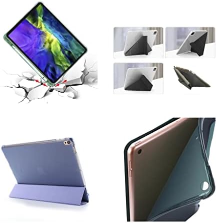 Galaxy Tab S9 FE Plus/S10 Plus/S9 Plus ile uyumlu Kılıf Grafiti Şeffaf Kalem Bölmeli X610-16-810-18 X820 Koyu Yeşil