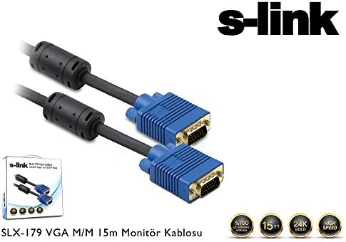 SLX-179 VGA M/M 15m Monitör Kablosu