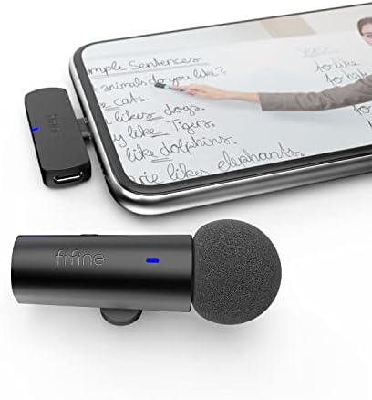 Fifine M6 Kablosuz Yaka Mikrofonu - Youtuber - Tiktok - - Type C Bilgisayar