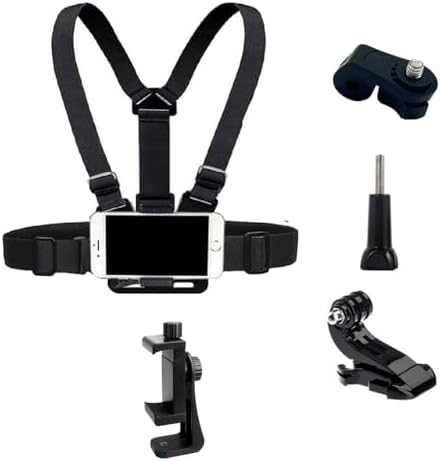5 Parça Göğüs Bandı Aksiyon Kamera ve Telefon Tutucu – 360° Döner, Ayarlanabilir Harness, Spor ve Kayıt İçin Chest Mount Holder | ZR1130