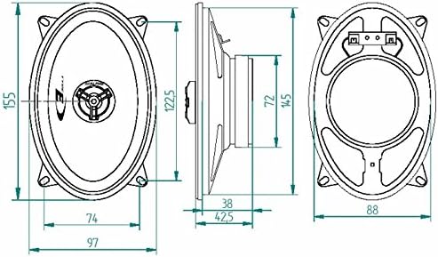SXE 1725 S 2 yollu araç hoparlörü