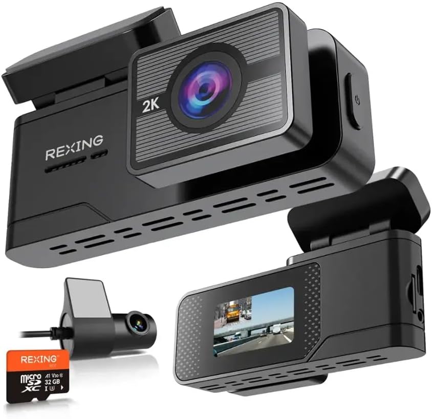 Rexing C2 2K+1080P WiFi Araç Kamerası + 32GB SD Kart