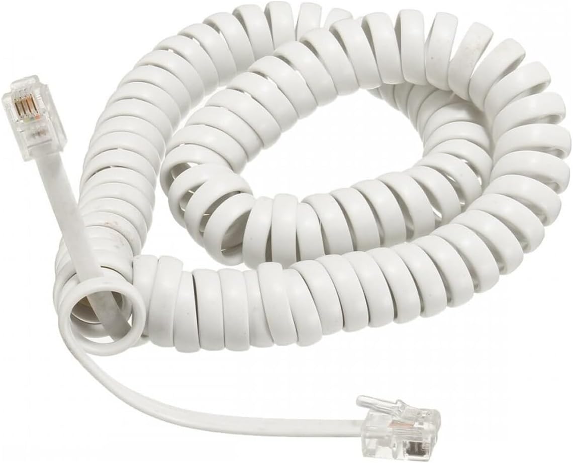 Usin Spiral 3 Metre RJ11 Hat Ahize Telefon Bağlantı Kablosu