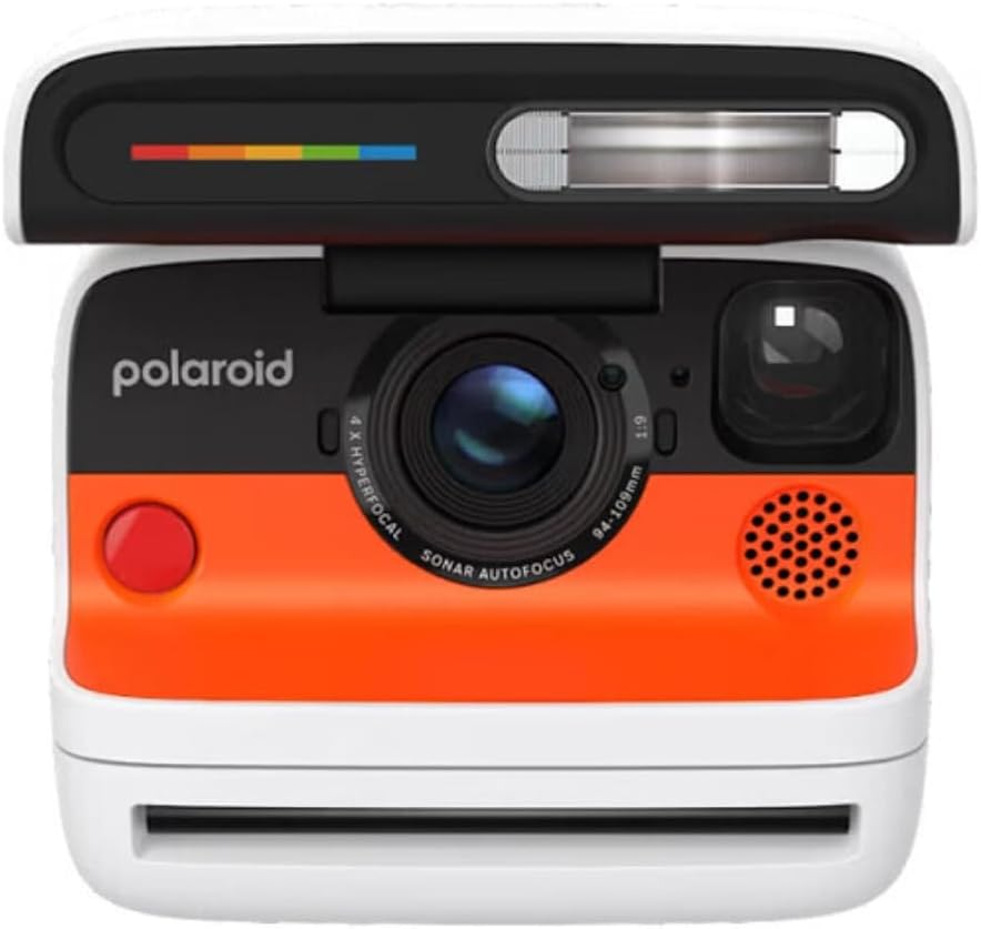 Sonar Otomatik Odaklama ve Retro Tasarımlı Flip Anında Kamera (Beyaz)