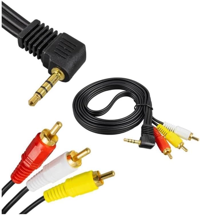 3.5mm Erkek - 3 RCA AV Kablo 1.2 Metre | Uydu Alıcısı, TV, Ses Sistemi Uyumlu